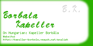 borbala kapeller business card