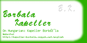 borbala kapeller business card